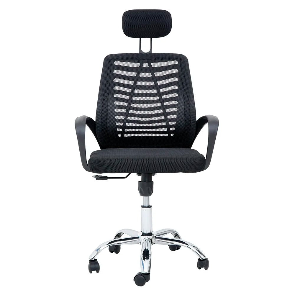 Cadeira Presidente Ribs Waw Design com Tela Mesh e Sistema Relax