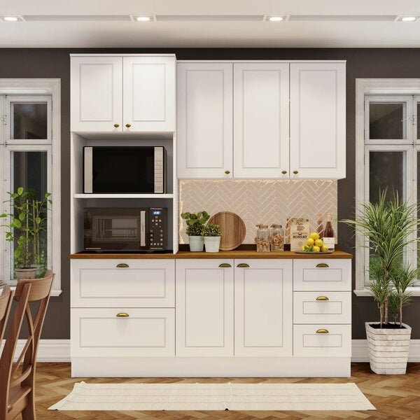 Cozinha Compacta 3 Peças com Torre Quente – Branco HP e Nature