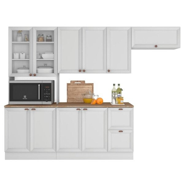 Cozinha Completa 10 Portas 2 Gavetas com Nicho para Forno – Branco