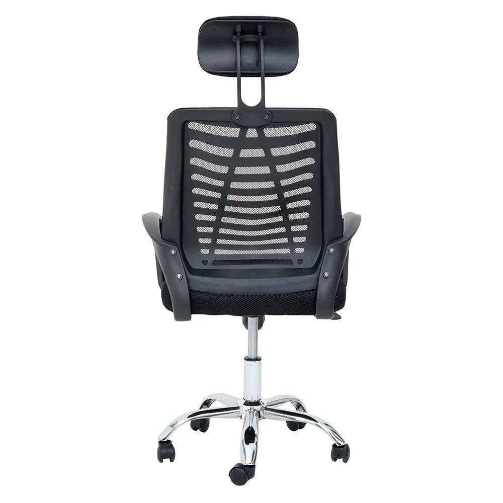 Cadeira Presidente Ribs Waw Design com Tela Mesh e Sistema Relax