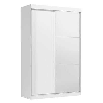 Guarda-roupa branco de casal com 2 portas de correr, design moderno e acabamento clean para quarto.