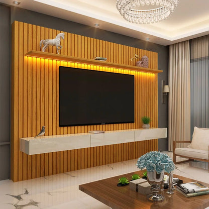Home Suspenso com LED e 3 Gavetas para TV até 75 Polegadas 228cm MDF