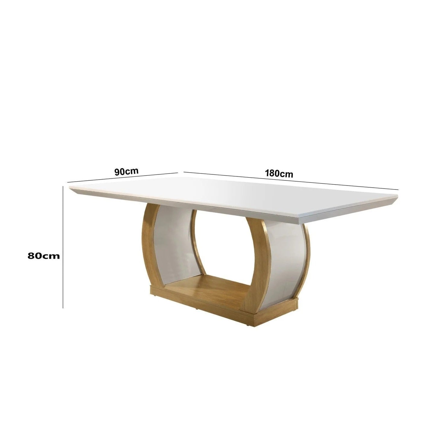 Mesa de Jantar MDF 180cm com 6 Cadeiras Estofadas Animalle Chocolate