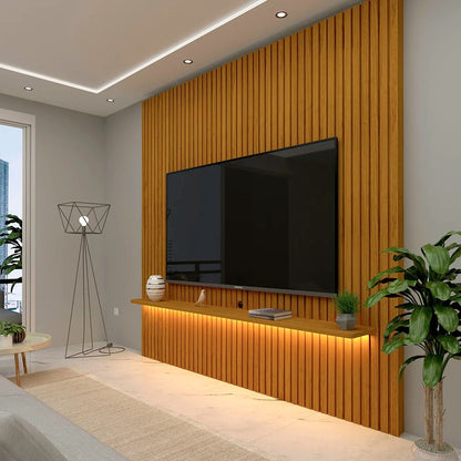 Painel Ripado com LED para TV até 90 Polegadas 230cm 100% MDF