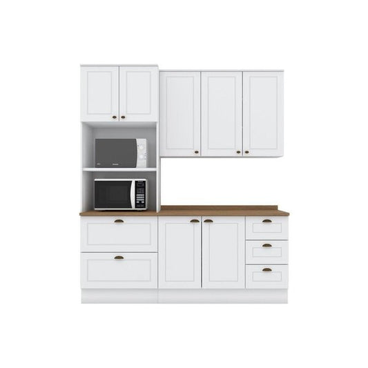 Cozinha Compacta 3 Peças com Torre Quente – Branco HP e Nature