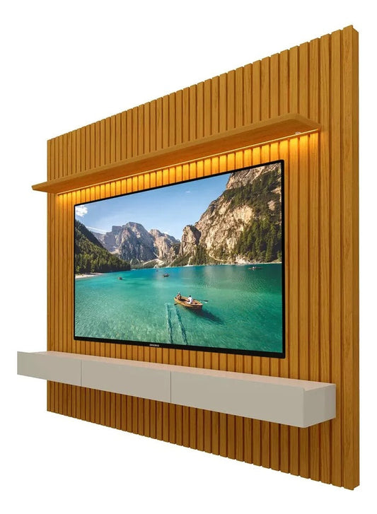 Home Suspenso com LED e 3 Gavetas para TV até 75 Polegadas 228cm MDF