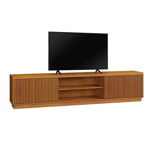 Rack de MDF Ripado 180cm para TV até 75" com 2 Portas Logan
