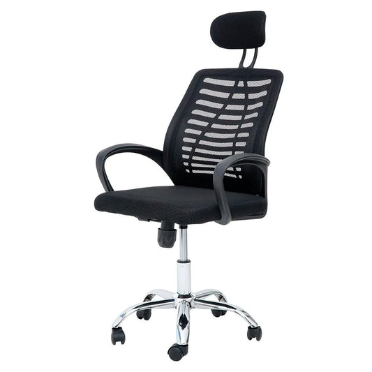 Cadeira Presidente Ribs Waw Design com Tela Mesh e Sistema Relax