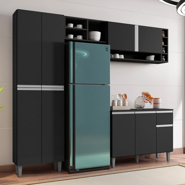 Cozinha Modulada Completa 5 Peças Vanessa – Preto